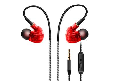 Portable Wired Sports Earphones , Stereo Sound Metal In Ear Earphones