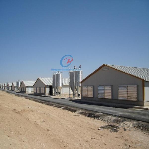 Galvanised Steel Structure Poultry House Customized With Insulated Panels