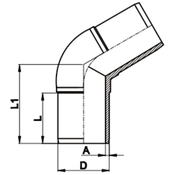 Black Spigot Fittings Hot Fusion HDPE 45° Elbow Electrofusion Reducing Sleeve