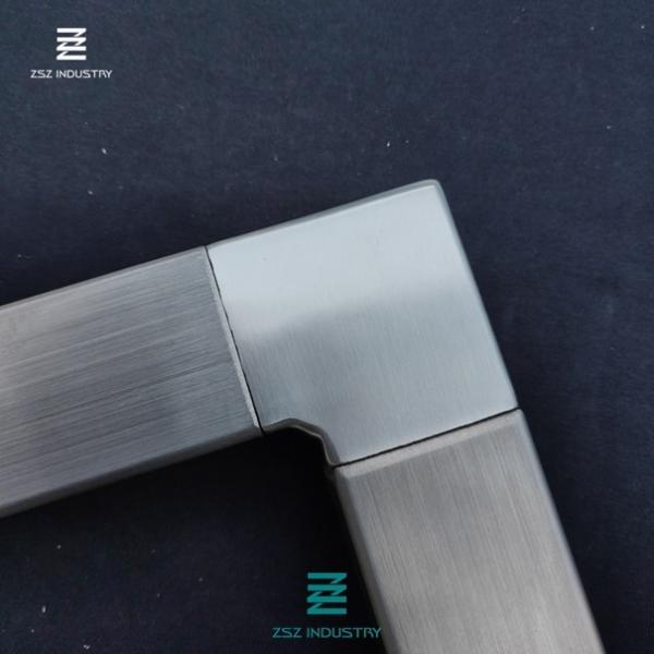 Stainless Steel Elbow Railing Fittings Connectors Square Flush 40x40x2.0mm