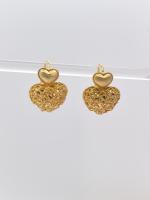 24K assorted earring heart shape new gold jewelry.