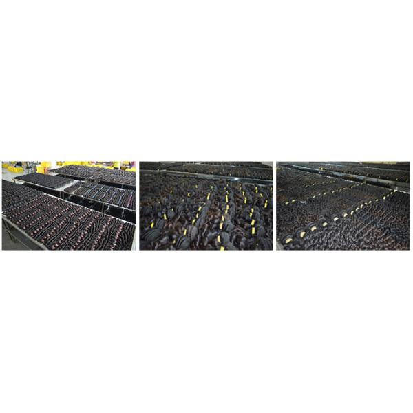 Full Cuticle Curly Human Hair Extensions , Unprocessed Grade 8A Peruvian Hair Wave