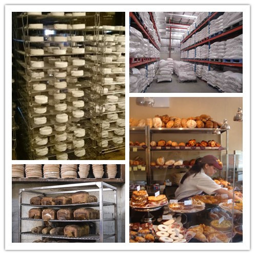 6 Layer Commercial Galvanized Food Storage Rack Adjustable Metal Shelving Units