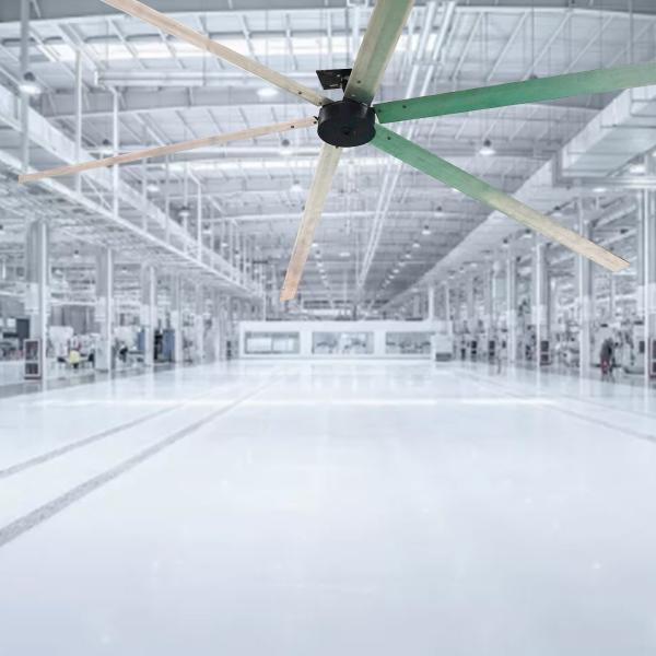 40dB Noise Level 6m 20ft 6 Blades HVLS Fans Industrial Large Ceiling Fan with Cooling Fan Motor