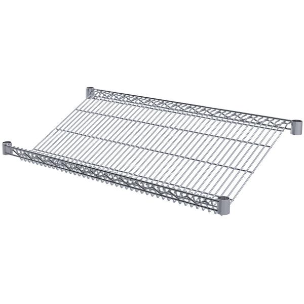 14 X 24 Chrome Plated Slanted Wire Shelving 300 LB. loading Weight , Angled Shelving Unit