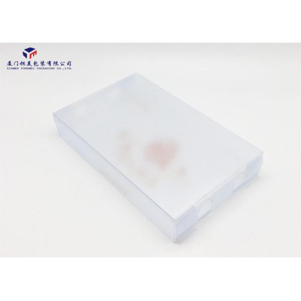 Matte PVC Box Two Ends Open Custom Plastic Box Packaging Hot Gold Stamping