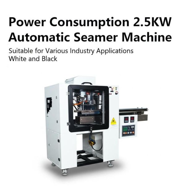 Power Consumption 2.5KW Automatic Seamer Machine Suitable for Various Industry Applications Featuring White and Black