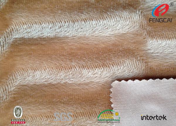 Custom Design Crushed Velvet Sofa Fabric , Short Plush Velvet Upholstery Fabric
