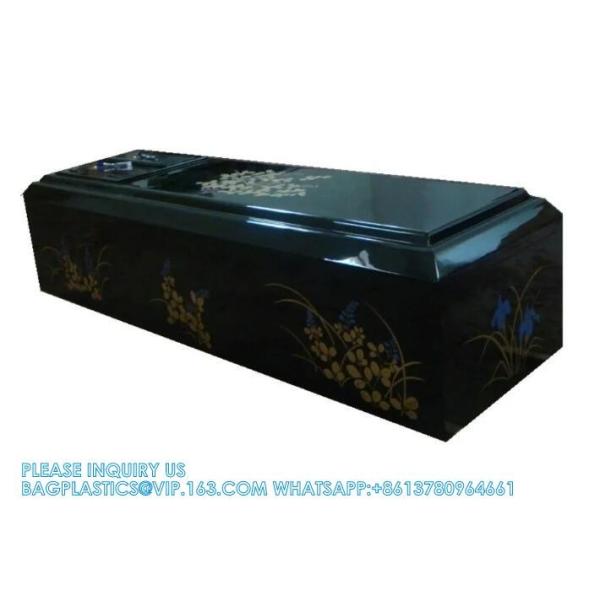 Paulownia Solid Wood Coffin With Carving Funeral Wood Casket Dome Coffin Wooden Casket Dome Shape