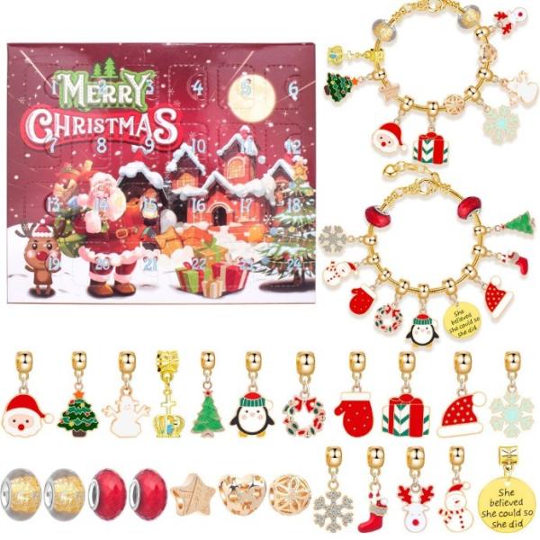 Christmas Gift Box Blind Box Toys for 14 Years up Baby Toys DIY Advent Calendar Bracelet