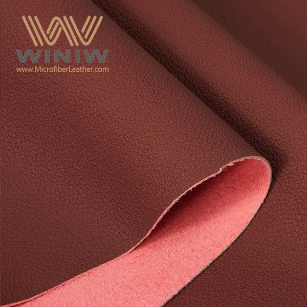 Microfiber Sustainable Vegan Leather 1.2mm Lychee Grain Patterns For Bags