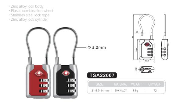 Rarlux TSA Padlock Anti-Theft Durable High Safety Zinc Alloy Luggage Suitcase Key & Password Combination Padlock