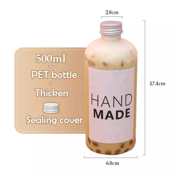 ODM descartável das tampas de 500ml Juice Clear Plastic Bottles With