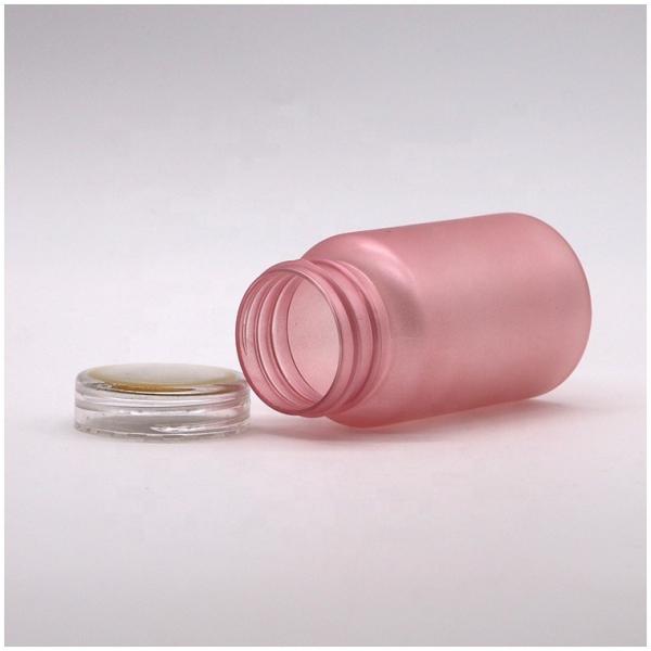 100cc PET frosted plástico frasco de pílula de medicina com tampa de segurança infantil cor personalizada