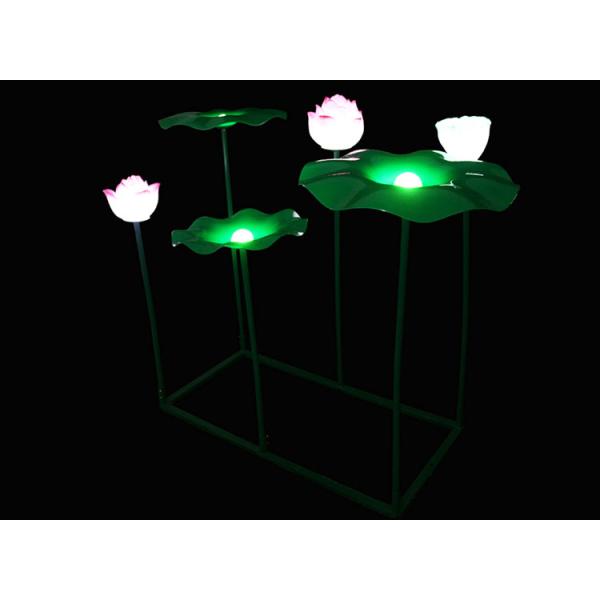 Acrylic LED lotus lamp 6 lights combination lotus lamp pond pool decoration lotus lamp park municipal beauty