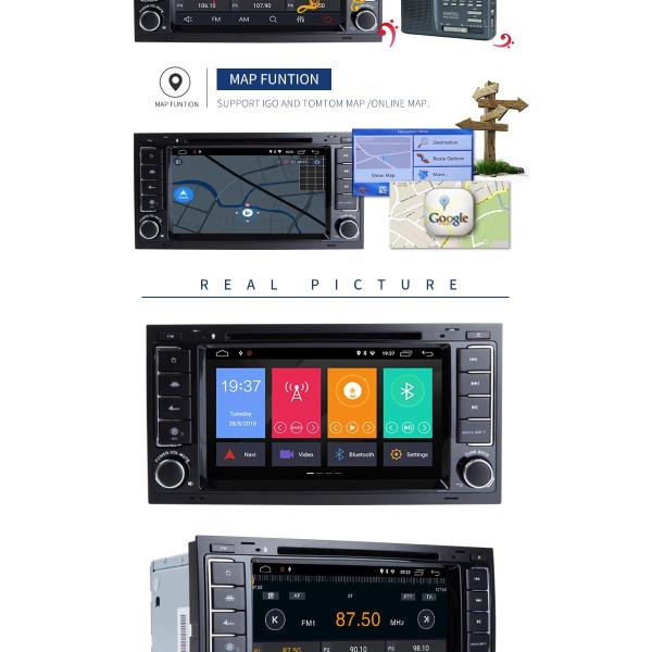 Android 8.1 VW Touareg Volkswagen DVD Player With Wifi BT GPS AUX Video