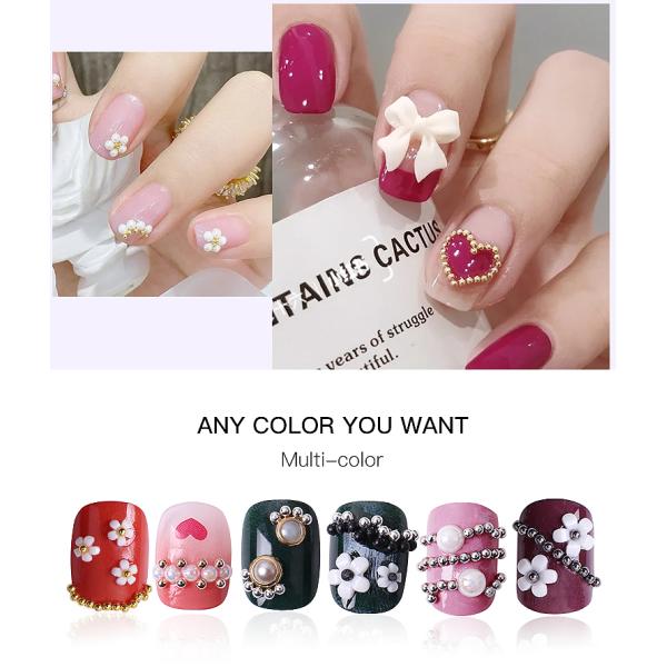 Mini Caviar Metal Stainless Steel Bead 3D Nail Art  nail charms in bulk Decoration Golden Silvery Rose Gold Ball