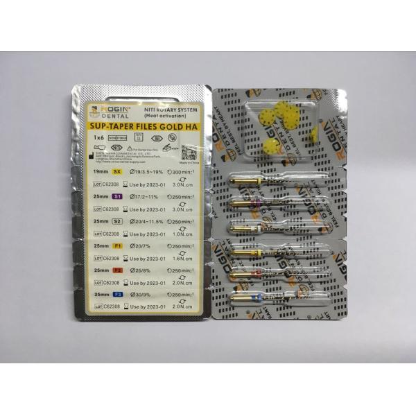 Heat Activation Dental Golden Pro-Taper Files High Flexibility For Curved Canals