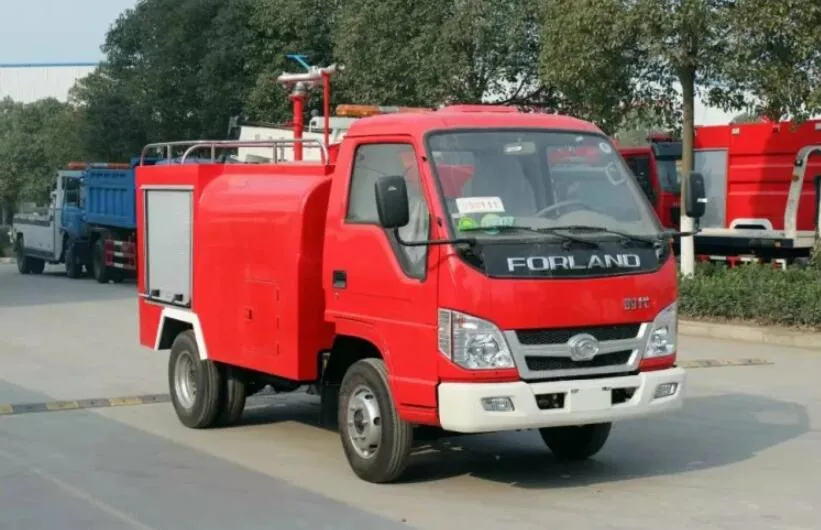 2m 2tons Water Tank Emergency Fire Truck 4×2 Diesel Fuel
