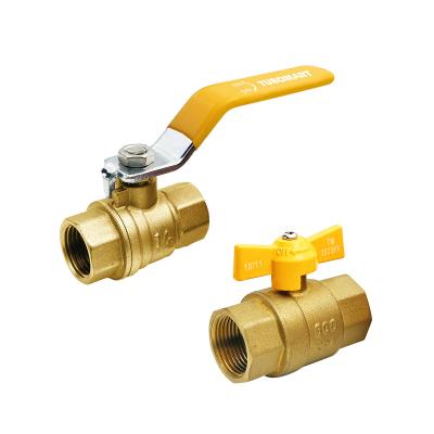 High Quality NPT Brass Core Brass Body 1/4''- 2'' Water Valve Female Thread Brass Ball Valve For Water Control