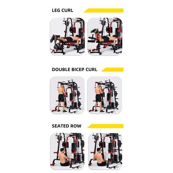 Multi Functional Smith Machine Best Fitness Equipment for Home Gym Cable Crossover