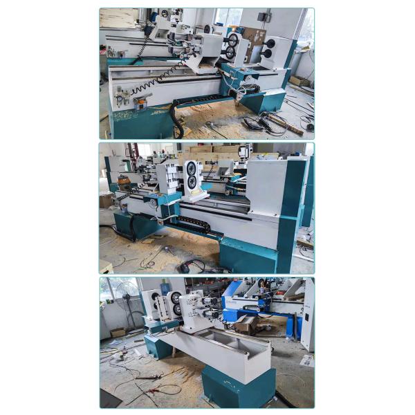 4 Cutters 2 Axis 160mm Wood Turning Lathe For Pillar