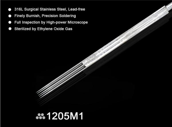 1205M1 Pre Sterilized Shaders Premium Tattoo Needles Round Shader Flat Magnums Dual Stacked Magnum