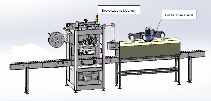 8500pcs/Hour Shrink Label Machine Square Curved Bottle Shrink Sleeve Applicator Machine