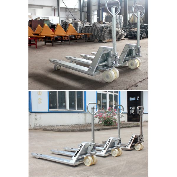 SINOLIFT Load 2500kg Maximum outer width 520mm NPG Hand Galvanized Pallet Truck