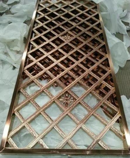 High-grade 304 stainless steel mirror rose gold stainless steel wall panels screen factory