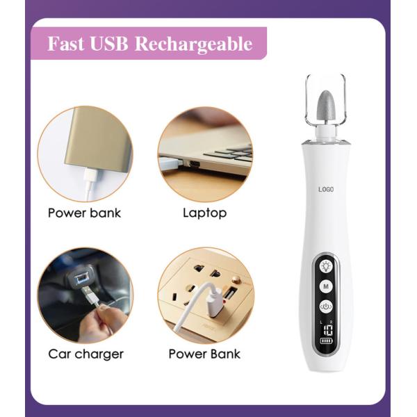 Дисплей с светодиодным освещением Электрическая ноготка полировка машина низкий шум USB зарядка маникюр педикюр ногтевой файл набор Электрический ногтевой дрель