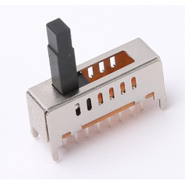 PCB DIP Insertion SPDT Micro Slide Switch 2 Pole 6 Position SS26D11