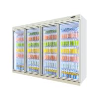 Projetos de supermercado de alta eficiência fornecendo bebidas Display Glass Door Chiller Freezer