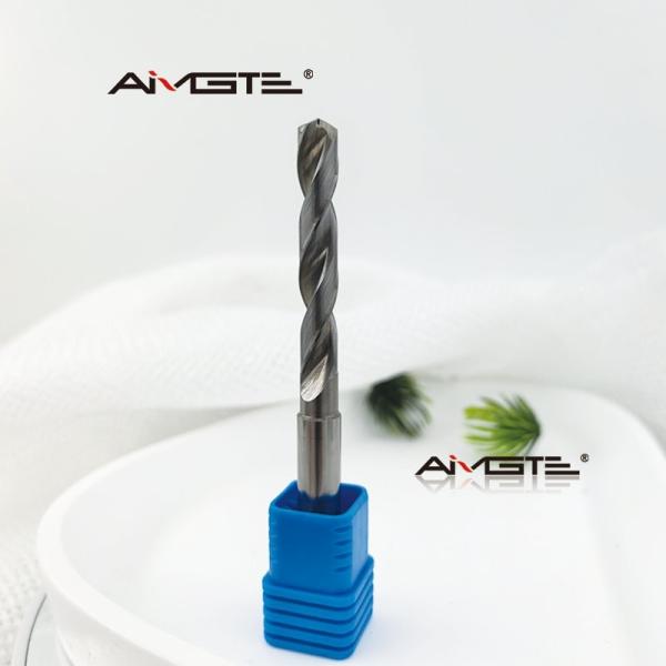 2 Flute DIN 6535 Carbide Drill Bit Solid Tungsten Carbide Straight Shank Drill For Steel  Stainless HRC60 Hardness TiAlN Coated Precision CNC Drilling