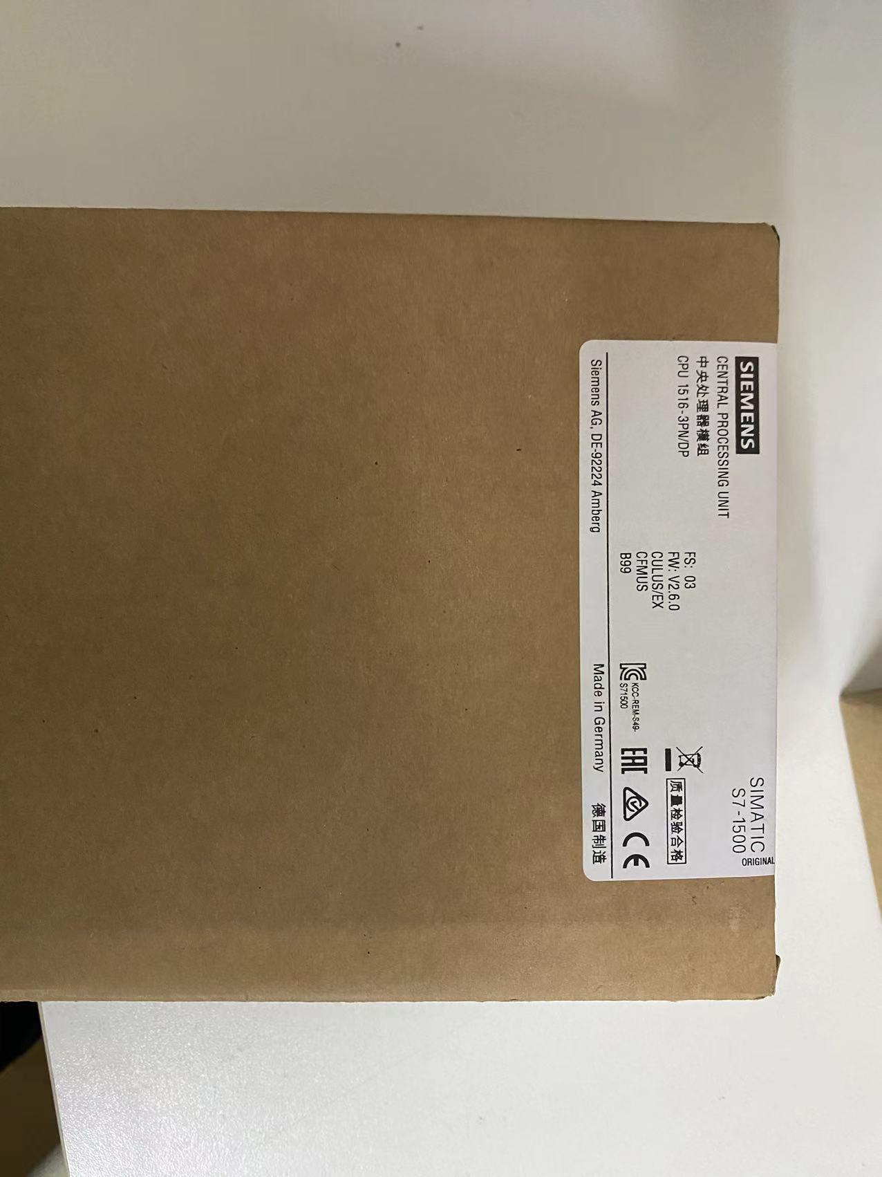 Память 1MB работы устройства обработки данных C.P.U. 1516-3 PN/DP СИМЕНС SIMATIC S7-1500 центральная