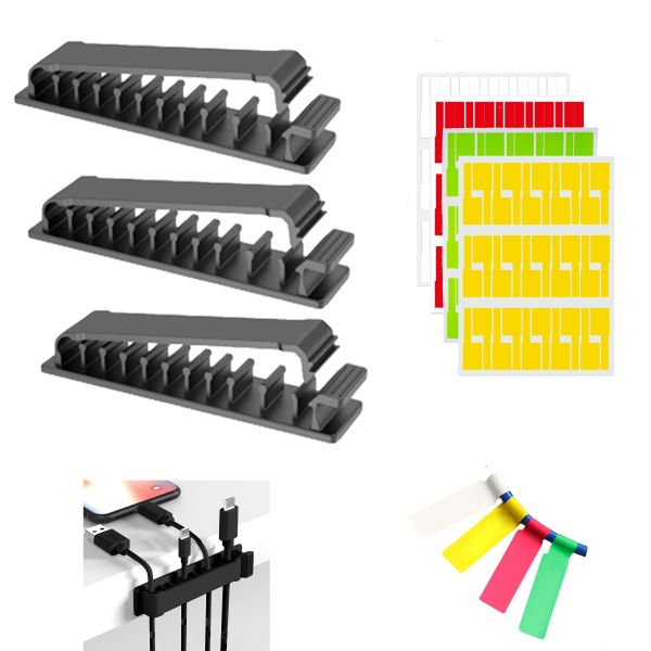 Durable Cord Clamp Holder Cable Clip Adhesive Square Convenient