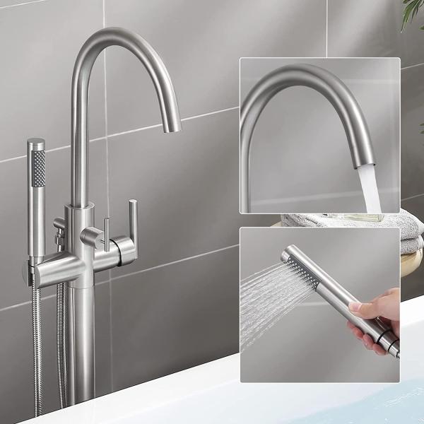 OEM ODM duschkopf freestanding bathtub faucet stainless steel water tap shower filler mixer waterfall faucet set