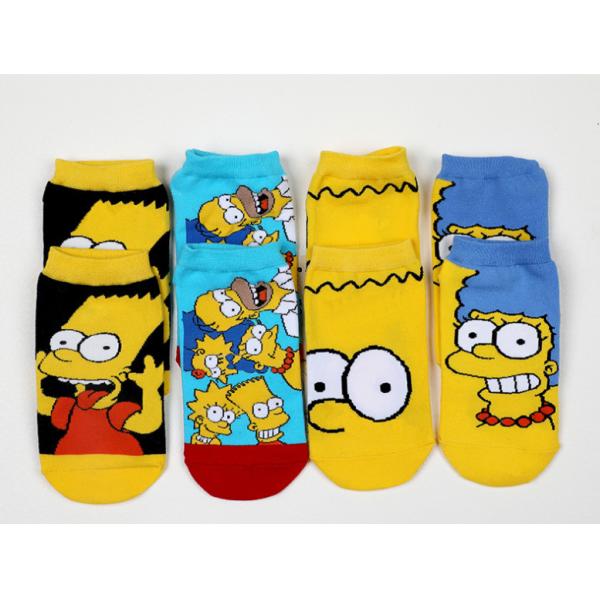 Popular Cartoon Patterned Ankle Socks , Jacquard Logo Childrens Ankle Socks