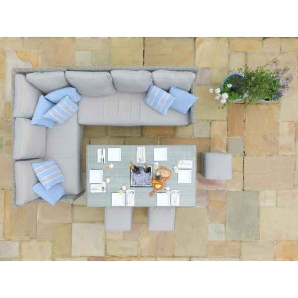 High - End Quality Outdoor Rattan Dining Set Big Table With Ice Pot