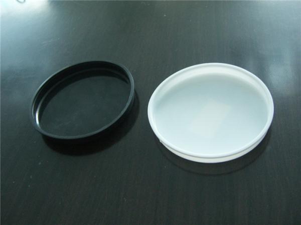 couvercle noir/blanc de catégorie comestible de 83mm de pp de produits pour le tube de papier