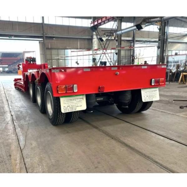 2/3/4 Axle Gooseneck Detachable Semi Lowbed Trailer , Lowboy Semi Trailer For Sale In Mexico