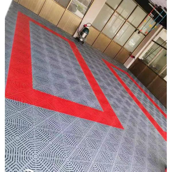 40x40x3.0cm Thick PP Plastic Interlocking Mats for Indoor Carwash Garage Floor Covering