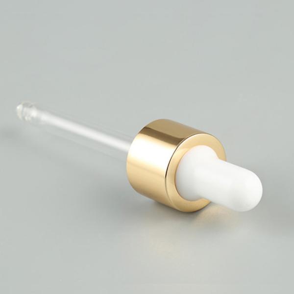 капельница небольшого золота капельницы 18/410 эфирного масла стеклянного сияющего алюминиевая