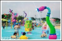 Jogo personalizado do Aqua do equipamento do parque do Aqua, fibra de vidro, ícone do pulverizador do girassol do PVC para o parque da água
