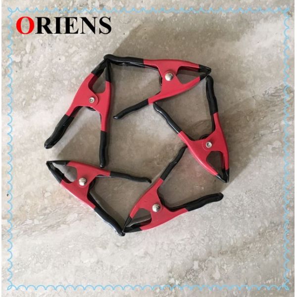 Convenient 6 INCH A-shape Metal Spring Clamps Red With Rubber Fitting Clips for Woodworking