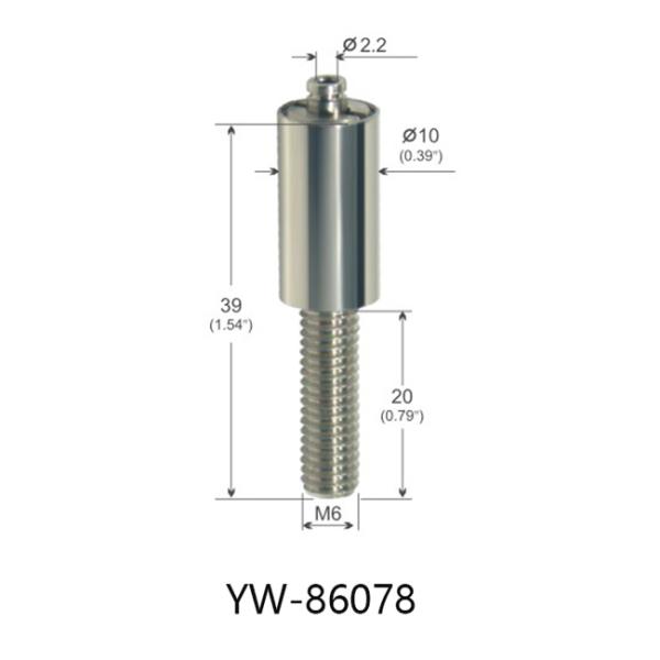 OEM Brass Wire Gripper With M6*20 Thread Nickel / Chrome surface YW86078