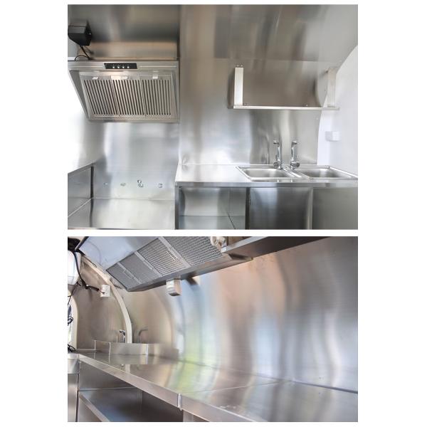 3000w Power Mobile Catering Trailer Custom Stainless Steel Street Food Truck