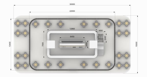 15m Width Aluminum Floating Restaurant Boat For 200 People Dining And Party