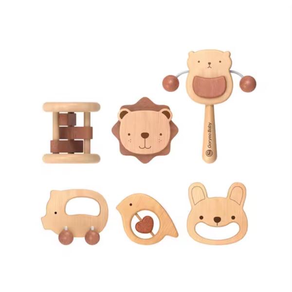 Montessori Beech Eco Friendly Intellectual Hearing Toy Baby Cartoon Early Educational Toy