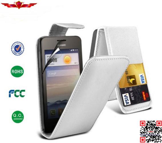 Newest High Level PU Credit Card Flip Cover Case For Huawei Ascend Y330